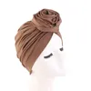 New Women Big Flower Turban Hat Muslim Hijab Caps Ladies Chemo Cap African Head Wrap Bonnet Party Headpiece Turbante Mujer