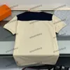 xinxinbuy Hommes designer Tee t-shirt 23ss Col Stripe Lettre Jacquard polo manches courtes coton femmes abricot kaki S-2XL