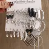 17KM perle argent couleur boucles d'oreilles créoles acrylique boucles d'oreilles pour femmes papillon torsion creux bijoux filles accessoires à la mode