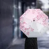 Parasol japoński w stylu sakura tekstura automatyczna parasol składany parasol męskie kobiety drukowane lekki sprzęt deszczowy