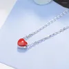 Pendant Necklaces Small Red Heart Pendants Tiny Simple Style Silver Color Choker Fashion Party Jewelry Gift For Women Girls