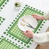 Tischsets, Tischsets zum St. Patrick's Day, Skandinavier, irisches Karomuster, dekorative, isolierte Tischdecken #t2p