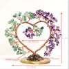 Decorative Figurines 1PCNatural Crystal Amethyst Lucky Tree Love Handmade Gemstone Decoration Agate Slices Stone Mineral Ornaments Office