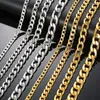 Chains Figaro Necklace Men Stainless Steel Curb Chain Man 5 To 8mm Link