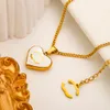 Famous Women Candy Color Pendant Necklaces Luxury Brand Double Letter Designer 18K Gold Plating Necklace Link Chains Clavicular Chain Fashion Jewelry Accessories