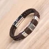 Strand 2023 Europe et États-Unis Punk Psoriasis Bracelet en cuir pour homme fabriqué à la main S6681