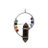 Naszyjniki wisiorek naturalny kamień sześciokątny kolumna konch joga spiry koloru pojedyncza kropla biżuteria wisiorki dhno8