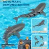 Electric/RC Animals Remote Control Shark Electric Education RC Robots Toys For Children Boys Kids Gifts Djur Fish Swimming Pools Bath Submarine 230525