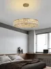 Chandeliers Modern Living Room Gold Crystal Chandelier Home Decor Hanging Cristal Lamp Round Dining Bedroom Led