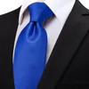 Bow Linds Solid Luxury Mens Business Corbito 8 cm de ancho Moda Royal Blue Tie For Man Wedding Farty Wear With Clip Gift Berted