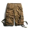 Military Summer Casual Vintage Pocket Cargo Men's Plus Size 44 Coat Fashion Tie Dye Cotton Camo Shorts P230524