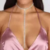 Érotique Sexy brillant Bikini soutien-gorge chaîne strass sous-vêtements corps chaîne strass scène discothèque performance vêtements