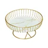 Borden decoratieve metalen draad fruitbasket kom voor keuken woonkamer kantoor ronde fruitbak-midden-middenkastje om groenten te tonen