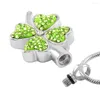 Naszyjniki wisiorek MJD8220BEAutiful Clover Shape Lucky Memorial Jewelry Naszyjnik Zmiażdżony Kwiat Ash Holder For Women (wisiorek)