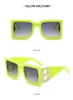 Color caramelo estilo cuádruple grande decoración superclara gafas de sol unisex personalidad viaje en la playa decoloración gafas de sol tonos divertidos gafas mezcla de colores