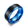 Band Rings New Fashion Tungsten Men Brands Engagement Ring Punk Cool Male Associory Gifts Jewelry Gifts Wholesale Drop Deliver