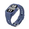 Smart Straps Bracelet Bracelet Armor Fiber Grain AP Cases Cover Band Strap Bandes en silicone Bracelet de montre pour Apple Watch Series 3 4 5 6 7 8 SE iWatch 42/44/45mm