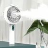 Neue 2023 Heißer Verkauf Xiaomi Neue Spray Feuchtigkeitsspendende Fan Handheld USB Lade Desktop Praktische Mini Leise Lüfter Wasser Nebel hand Fan Stand