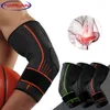 Protective Gear 1PCS Sports Elbow Brace Adjustable Compression Sleeve Arm Support with Strap for Tendonitis Arthritis Bursitis Pain Relief 230524