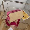 Горячая соломка снимки для плеча мешков Marc Camera Camera Camera Cross Body Designer Magne Women Luxury Beach Bag Color Match модная тканая кошелек 230407