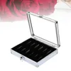 Caixas de relógio 12 Grid Aluminium Watches Box Jewelry Exibir armazenamento