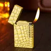 Pipe allume-cigare métal Mini briquet à gaz silex briquets insolites accessoire fumeur Butane Gadgets pour hommes cadeau briquet