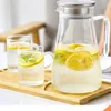 Garrafas de água jarra de vidro com borossilicato resistente ao calor da tampa Compartilhado e chaleira fria para café com leite