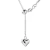 Kedjor Kinel 925 Sterling Silver Original Certified Love Heart Tassel Pendant and Necklace Versatile Pull Out Type Neck Chain 2023