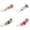 Brooches Crystal Butterfly Fashion Rhinestone Brooch Flower Pins For Women Cardigan Scarf Buckle Clips Hat Clothes Lapel Pin