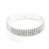 Fashion Rhinestone Tennis enkelband voor vrouwen Multi-layer Crystal Elastic Chain on Leg Female Summer Beach enkelarmband sieraden