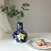 Vasos cutelife vida nórdica vintage pintada manual vaso de flor de cerâmica sala de estar decoração de decoração caseira vaso hidroponia vaso 230525