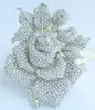 Broches lindos casamentos de noiva de 5,12 "clara de broche de flor de cristal austríaco pino de broche ee02994c3