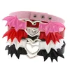 Girocolli Cute Wings Collana girocollo in pelle Donna Goth Heart Chocker Dichiarazione gotica 2023 Nuovi gioielli punk Collier Femme Drop Delive Dhwoq