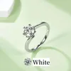 우아한 클래식 레알 925 스털링 실버 손가락 반지 보석 크리스탈 입방 식 빅콘 1ct moissanite ring 6 발톱 비틀림 팔 여성 결혼식 Anillos 무료 배송 m01b