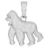 Full VVS Moissanite Iced Out Gorilla Pendant Bling 925 Sterling Silver Pass Diamond Test Luxury Hiphop Jewelry For MenHip hop personality pendant