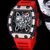 2023New Men's watch the latest upgrade V2 version RM35-02 carbon fiber hollowed out movement watches