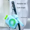 New USB Mini Portable Fans Summer Student Small Fan Charging Rope Key Chain Portable Cute Cartoon Fan