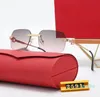 Großhandels-Mode Carti Coole Sonnenbrille Designer Business Männer Optischer Rahmen Frauen C-förmige Dekoration Einfacher Stil Anti-Blaulicht-UV-Brille Objektiv klar