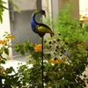 Solender LED LAWN Light Peacock Waterproof Fairy Garden Decor Lamp för Pavilion Yard Landscape Garden Lawn Lights