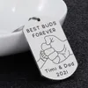 Presentes do dia dos pais personalizados Nome personalizado para filho para filho Presente original para o carro Chave Best Buds Forever Key Hook Decor