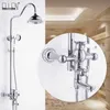 Badrumsduschuppsättningar Luxury Badrum Dusch Set Wall Mount Facet Mixer Tap Rain Exponed Shower Head Handheld Chrome Gloden ML8505 G230525