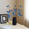 Kwiaty dekoracyjne 2pcs 5heads Symulacja motyl sztuczny jedwabny jedwabny fałszywy bukiet DIY Zachowany phalaenopsis kwiat dekoracja domu