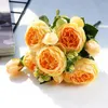 Decorative Flowers Imitation Flower 5 Head Persian Roses Home Wedding Decoration Philly Silk Rose Po Props Manual DIY Tabletop Vase