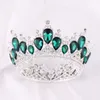 Andere mode -accessoires barokke kristal vintage Royal Queen King Round Tiaras Crown Big Rhinestone Pageant Prom Diadeem Hoofdband Wedding Haar Accesso J230525