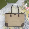 10A Mirror Quality Designers Brown Trim Tote Bags Medium 38cm Womens Canvas Shopping Bag Classic Handle Handbag Luxury Jumbo Letters Purse Shoulder Bag