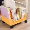 Bottiglie di stoccaggio Contenitori di vetro rotondi Scatola di libri rimovibili sotto la scrivania con puleggia Student Classroom Dormitory Schoolbag Organizzazione