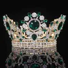 Andra modetillbehör Royal Crystal King Crown Bride Tiaras och Crowns Queen Hair Jewelry Pageant Prom Diadem Headpiece Brudhuvudtillbehör J230525