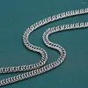 Kettingen Real 925 Sterling Silver ketting 6 mm Curb Link Chain Lobster Clasp alle maat