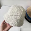 Stingy Brim Hats Autumn Winter Warm Wool Blended Solid Lady Bucket Cap Men Women Leisure Hat Drop Delivery Fashion Accessories Scarv Dh2K4