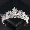 Other Fashion Accessories Baroque Wedding Crown Baroque Black Rhinestone Crystal Bridal Crown Headdress Wedding Hair Accessories Tiara Handmade Crow J230525